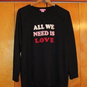 Isaac Mizrahi All We Need is Love Pullover Top